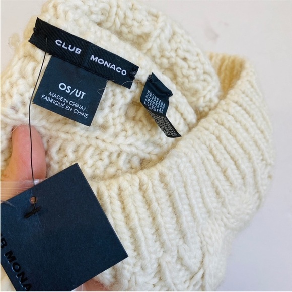 Club Monaco alpaca wool blend cable knit hat main image 4